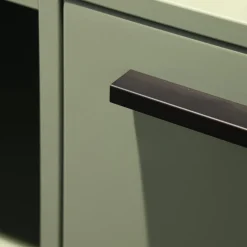 Contur Kommoden & Sideboards|Sideboard Biella Front Lack L460 Salbeigrün Satin Korpus K190 Lavaschwarz