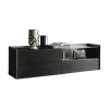 San Giacomo Kommoden & Sideboards|Sideboard Cabaret Mattlack Nero Schwarz Abdeckplatte Keramik Nero Greco Lucidato Ohne Beleuchtung