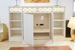 WK Wohnen Kommoden & Sideboards|Sideboard Carino Lack Weißbeige mit Beleuchtung