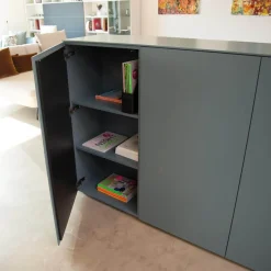 Kettnaker Kommoden & Sideboards|Sideboard Case Lack Graublau Grau Blau Matt Push To Open