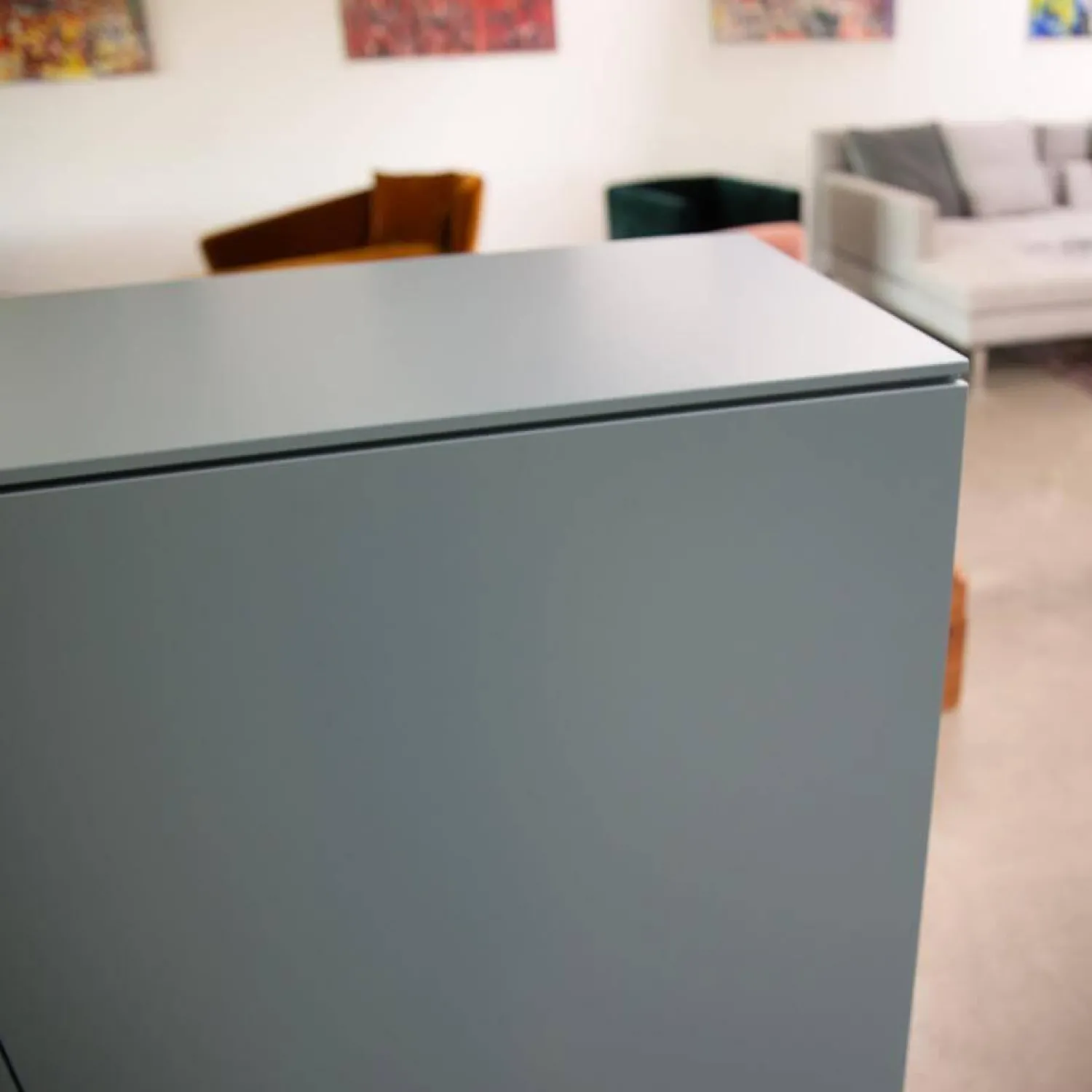 Kettnaker Kommoden & Sideboards|Sideboard Case Lack Graublau Grau Blau Matt Push To Open