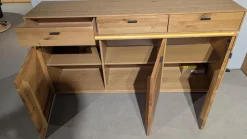 MCA Furniture Kommoden & Sideboards|Sideboard Como Wildeiche Geölt Teilmassiv mit LED-Beleuchtung