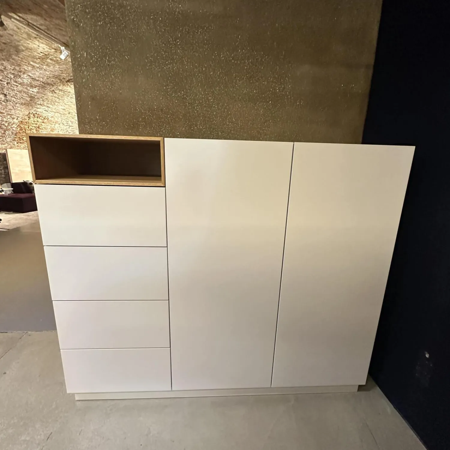 Schönbuch Kommoden & Sideboards|Sideboard Cosmo Lack Vanille 58 Basisfarbe Weiß Aufsatzregal Eiche Natur Geölt 12