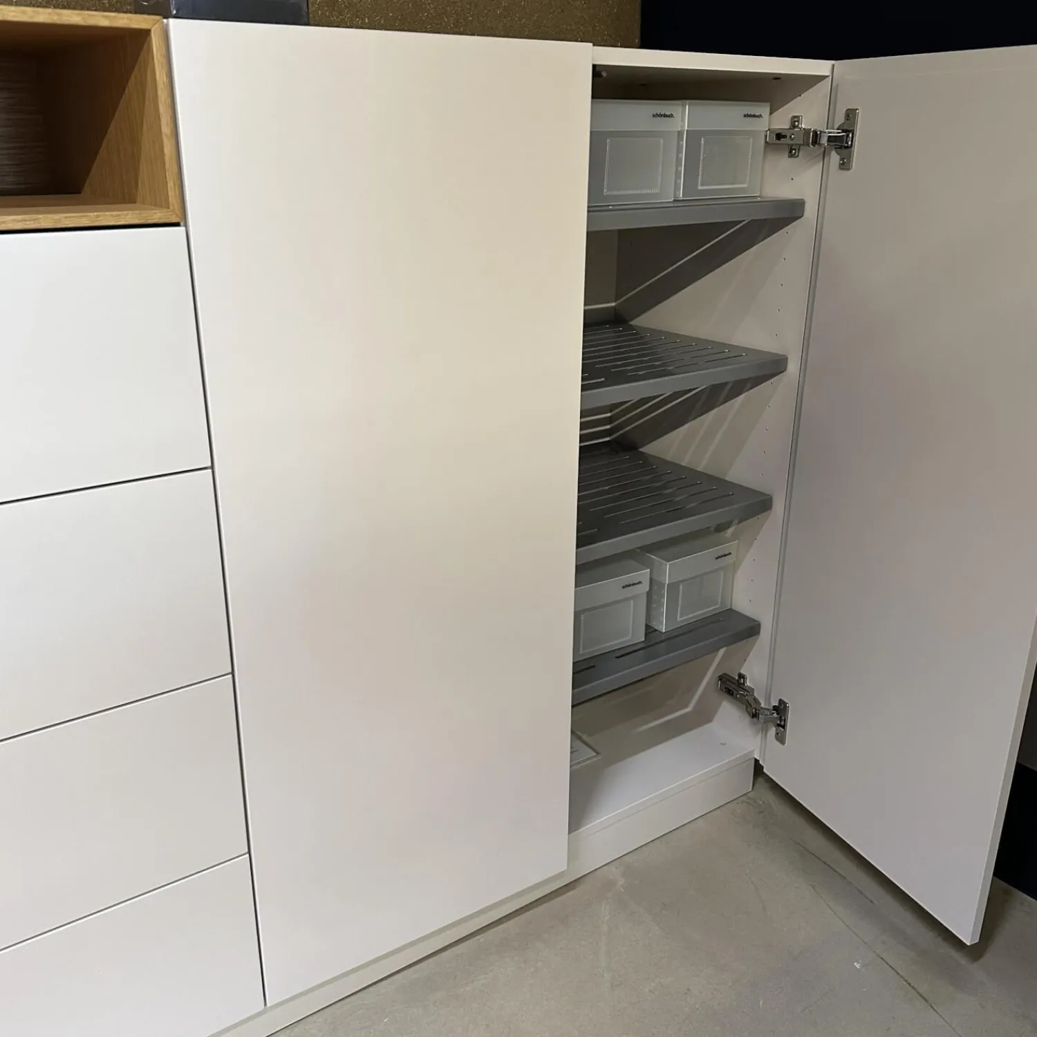 Schönbuch Kommoden & Sideboards|Sideboard Cosmo Lack Vanille 58 Basisfarbe Weiß Aufsatzregal Eiche Natur Geölt 12