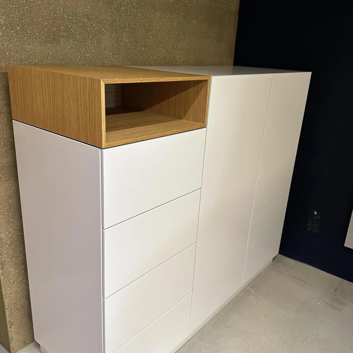 Schönbuch Kommoden & Sideboards|Sideboard Cosmo Lack Vanille 58 Basisfarbe Weiß Aufsatzregal Eiche Natur Geölt 12