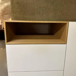 Schönbuch Kommoden & Sideboards|Sideboard Cosmo Lack Vanille 58 Basisfarbe Weiß Aufsatzregal Eiche Natur Geölt 12