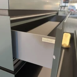 Interlübke Kommoden & Sideboards|Sideboard Cube Bold Mattlack M81 Bahia Grau Grün Griffmulde 082 Brüniert