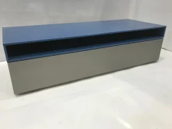 Interlübke Kommoden & Sideboards|Sideboard Cube Change Lack Silbergrau Metallic Durchgehender Auszug