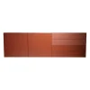 Sudbrock Kommoden & Sideboards|Sideboard Cubo Glattlack Ziegelrot Rot Mit Glasplatte Gefrostet