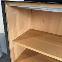 Team 7 Kommoden & Sideboards|Sideboard Cubus Pure Nussbaum Natur Geölt Inne Buche Farbglas Graphitgrau Matt Inklusive Steckdose