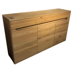 Decker Kommoden & Sideboards|Sideboard Divano Wildeiche Massiv Oberfläche Bianco Geölt