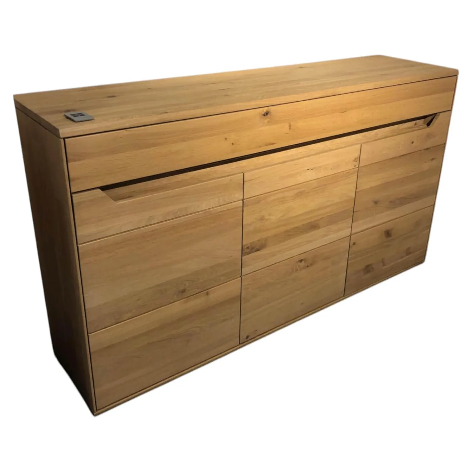 Decker Kommoden & Sideboards|Sideboard Divano Wildeiche Massiv Oberfläche Bianco Geölt