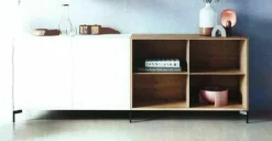 Piure Kommoden & Sideboards|Sideboard Edit Q Lack Weiß Matt Und Eiche Offwhite Gestell Kufen Schwarz