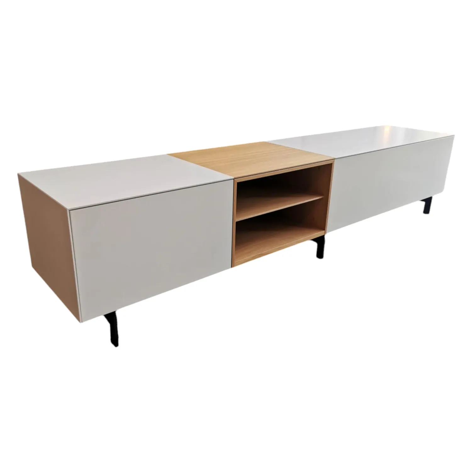 Piure Kommoden & Sideboards|Sideboard Edit Quick MDF Mattlack P01/P01 Weiß E08 Eiche