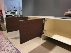 Bert Plantagie Wohnwände & Tv-Lowboards|Sideboard Face TV-Möbel Seidenglanz Weiß Dunkles Holz