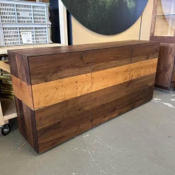 Scholtissek Kommoden & Sideboards|Sideboard Farn Astiger Nussbaum Natur Geölt Innen Birke Mit Einlage Rundum Eibe