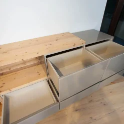 Forcher Kommoden & Sideboards|Sideboard Fineline Fichte Altholz Bianco Glas Farbe 408 Terra