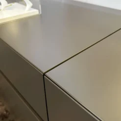 Christine Kröncke Kommoden & Sideboards|Sideboard GAP Lack Terra Grau Braun Matt Mit Griffmodulen Chrom