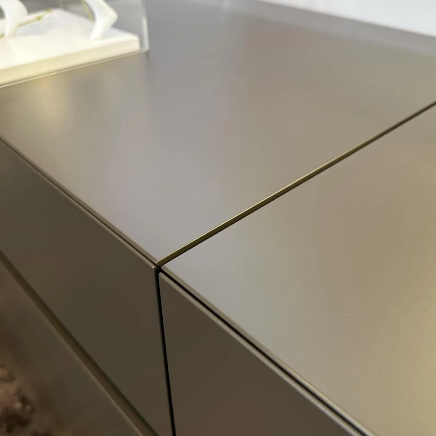 Christine Kröncke Kommoden & Sideboards|Sideboard GAP Lack Terra Grau Braun Matt Mit Griffmodulen Chrom