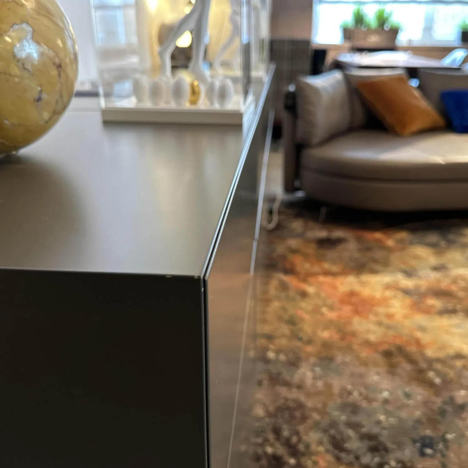 Christine Kröncke Kommoden & Sideboards|Sideboard GAP Lack Terra Grau Braun Matt Mit Griffmodulen Chrom