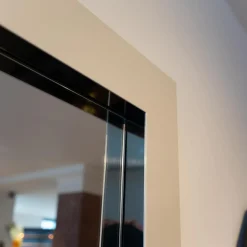 Christine Kröncke Kommoden & Sideboards|Sideboard GAP 23LI Lack Pearl Matt Sockel Spiegelschichtstoff Chrom Glänzen mit Spiegel