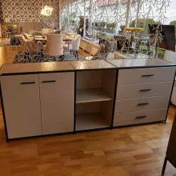 Dauphin Home Kommoden & Sideboards|Sideboard 20H Black Edition LC0751 Ombre Naturell Claire