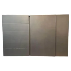 Interlübke Kommoden & Sideboards|Sideboard Jorel Esche Achat B73 Anthrazit Lackiert Und M21 Edelstahl Silvertouch Grau