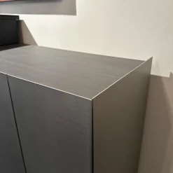 Interlübke Kommoden & Sideboards|Sideboard Jorel Esche Achat B73 Anthrazit Lackiert Und M21 Edelstahl Silvertouch Grau