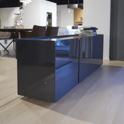 Interlübke Kommoden & Sideboards|Sideboard Jorel J 4036 Korpus Lack Matt 21 Anthrazit Front Glas Optiwhite Anthrazit S21 Lackiert