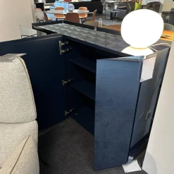 Interlübke Kommoden & Sideboards|Sideboard Jorel Reflect O71 Indigospiegel Lack M83 Navy Blau Mit Abdeckplatte
