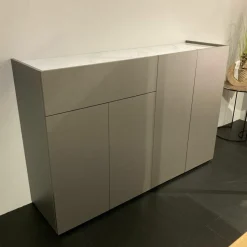 Spectral Smart Furniture Kommoden & Sideboards|Sideboard Just Charlie Lack Granit Grau Ablage Designglas Marmor White Weiß