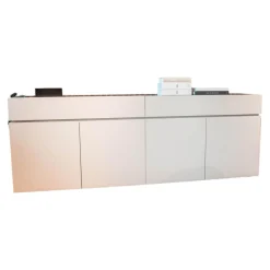 Interlübke Kommoden & Sideboards|Sideboard Just Cube Bold Lack Greige M08 mit Stein-Abdeckplatte Quarzit