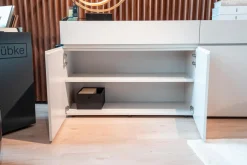 Interlübke Kommoden & Sideboards|Sideboard Just Cube Bold Lack Greige M08 mit Stein-Abdeckplatte Quarzit