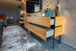 Interlübke Kommoden & Sideboards|Sideboard Just Cube Bold Nussbaum Canela Geölt E76 Abdeckplatte Mattglas