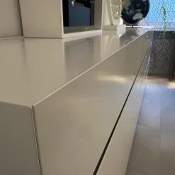 Interlübke Kommoden & Sideboards|Sideboard Just Cube Bold Front Lack Weiß Korpus Lack Anthrazit