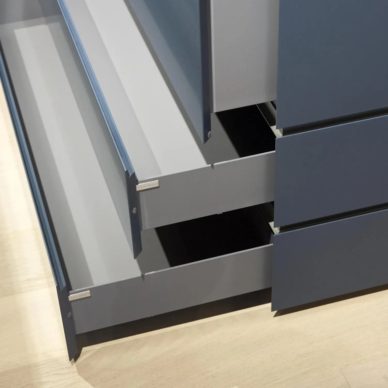 Interlübke Kommoden & Sideboards|Sideboard Just Cube Bold Lack Atlantic M82 Blau Und Winkelregalkombination Lilu Lack Atlantic M82 Blau