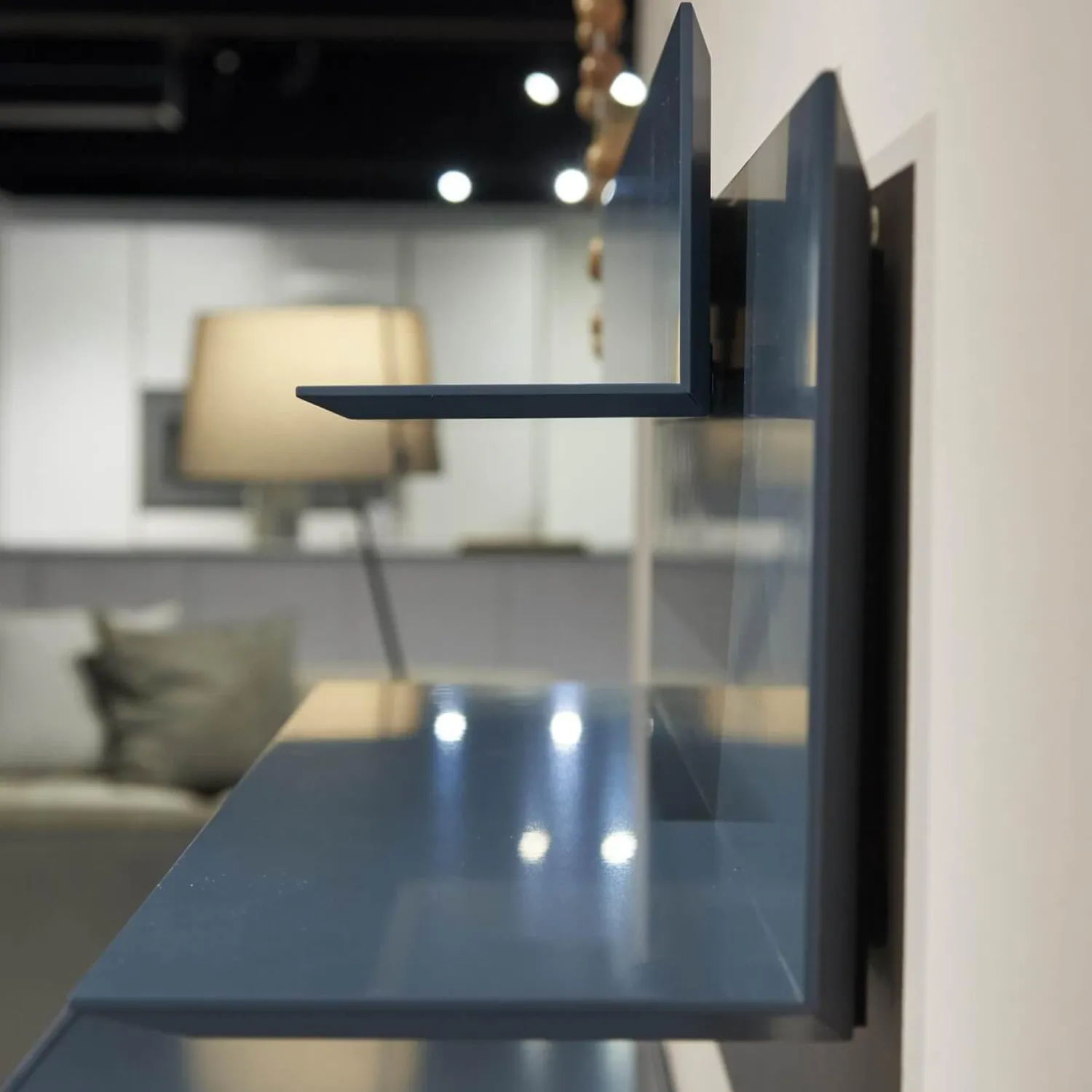 Interlübke Kommoden & Sideboards|Sideboard Just Cube Bold Lack Atlantic M82 Blau Und Winkelregalkombination Lilu Lack Atlantic M82 Blau