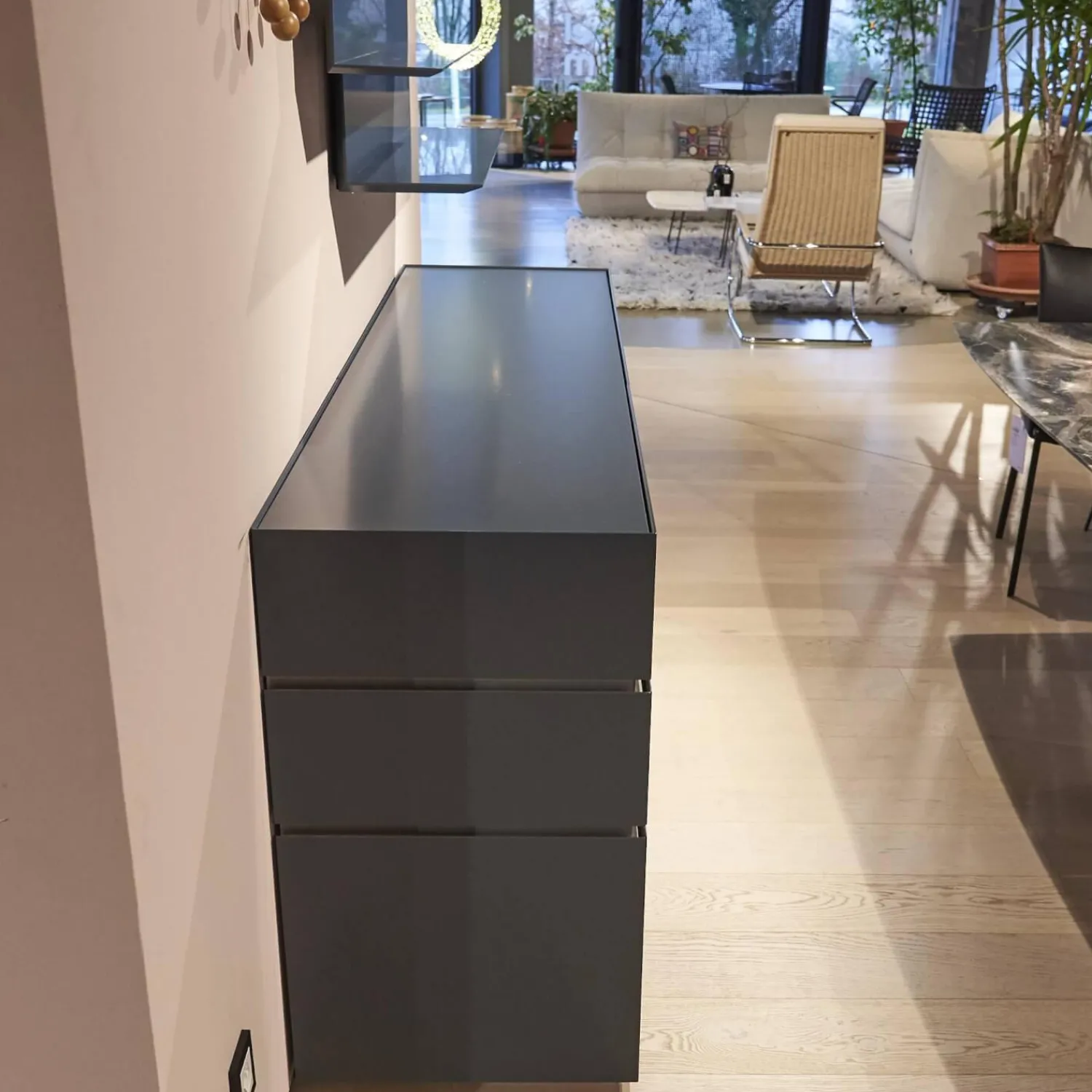 Interlübke Kommoden & Sideboards|Sideboard Just Cube Bold Lack Atlantic M82 Blau Und Winkelregalkombination Lilu Lack Atlantic M82 Blau