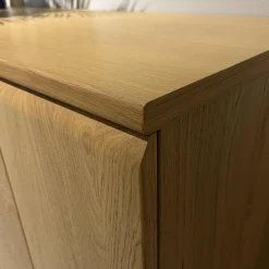 Rietberger Möbelwerke Kommoden & Sideboards|Sideboard Kiana 66174 Eiche Massiv 2206 Sand Mit Wandboard Und Beleuchtung