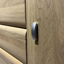 Rietberger Möbelwerke Kommoden & Sideboards|Sideboard Kiana 66174 Eiche Massiv 2206 Sand Mit Wandboard Und Beleuchtung