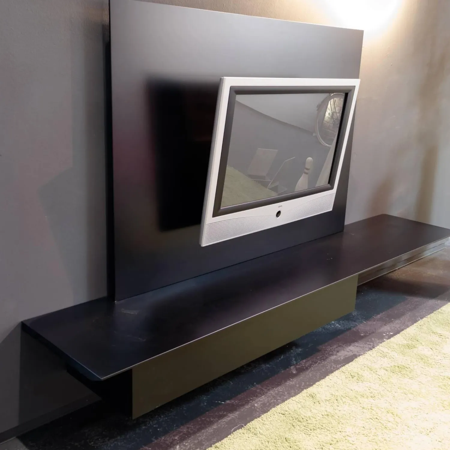 Kettnaker Kommoden & Sideboards|Sideboard Lack Schwarz Mit Abdeckplatte Und TV-Panel Ohne Fernseher