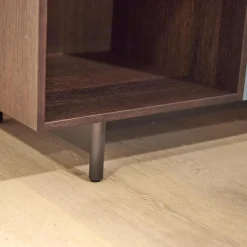 San Giacomo Kommoden & Sideboards|Sideboard Lampo Eiche Termort und Avio matt lackiert Drehtüren mit Push-Pull Öffnung Glaseinlegeböden