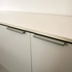 Vario Kommoden & Sideboards|Sideboard M9 Lack Premium Weiß Griff Aluminium Eloxiert Inklusive Einrichtungsset