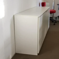 Vario Kommoden & Sideboards|Sideboard M9 Lack Premium Weiß Griff Aluminium Eloxiert Inklusive Einrichtungsset