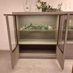 Form Exclusiv Kommoden & Sideboards|Sideboard Madison 4-türig Korpus Eiche Grau Gebeizt Türen Glas Mit Beleuchtung