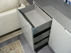 Interlübke Kommoden & Sideboards|Sideboard Mell Lack Matt Flintgrau Platte Esche Achat Untergestell Verchromt