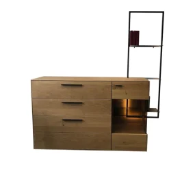 Wöstmann Kommoden & Sideboards|Sideboard Modell WM 1880 Wildeiche Massiv Soft Gebürstet