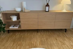 Piure Kommoden & Sideboards|Sideboard Nex Eiche mit 2 Drehtüren Innen P51 Cool Grey