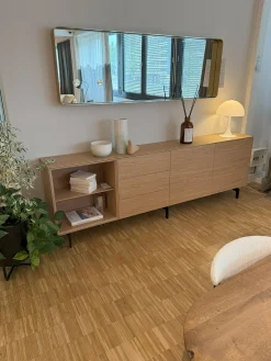 Piure Kommoden & Sideboards|Sideboard Nex Eiche mit 2 Drehtüren Innen P51 Cool Grey