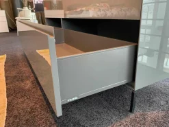Piure Kommoden & Sideboards|Sideboard Nex MDF Grau Hochglanz Füße Dunkelgrau